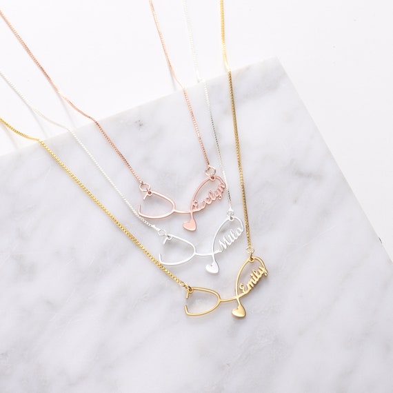 Nurse necklace rose gold clearance