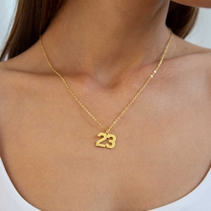 Cadenas de números - Béisbol, Fútbol, Softbol, Jersey - Collar de números deportivos - Regalo personalizado - Regalo del día de las madres - Collar con número