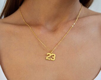 Custom Jersey Number Necklace Sterling Silver - Personalized Sports Mom Gift - Baseball Football Softball Team Mom Necklace
