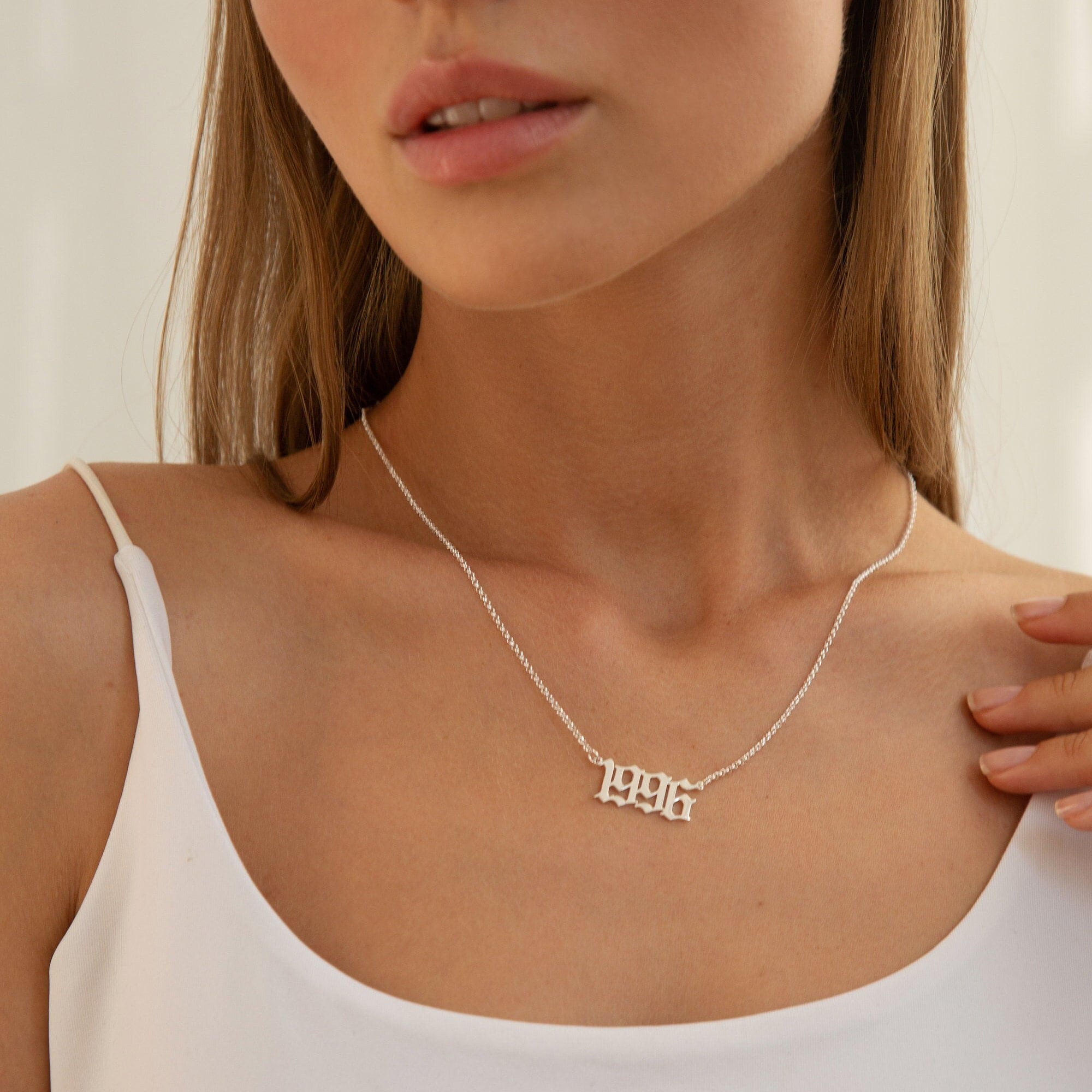Birth Year Necklace Year Necklace Gold Silver Necklace for