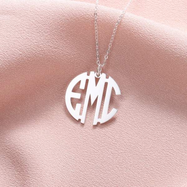 Monogram Necklace Etsy