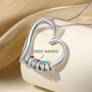 Collar con piedra de nacimiento para madres: Joyas con piedras de nacimiento de 3, 4 y 5 piedras para mamá, joyas con piedras de nacimiento para abuelas, collares con piedras de nacimiento para abuelas