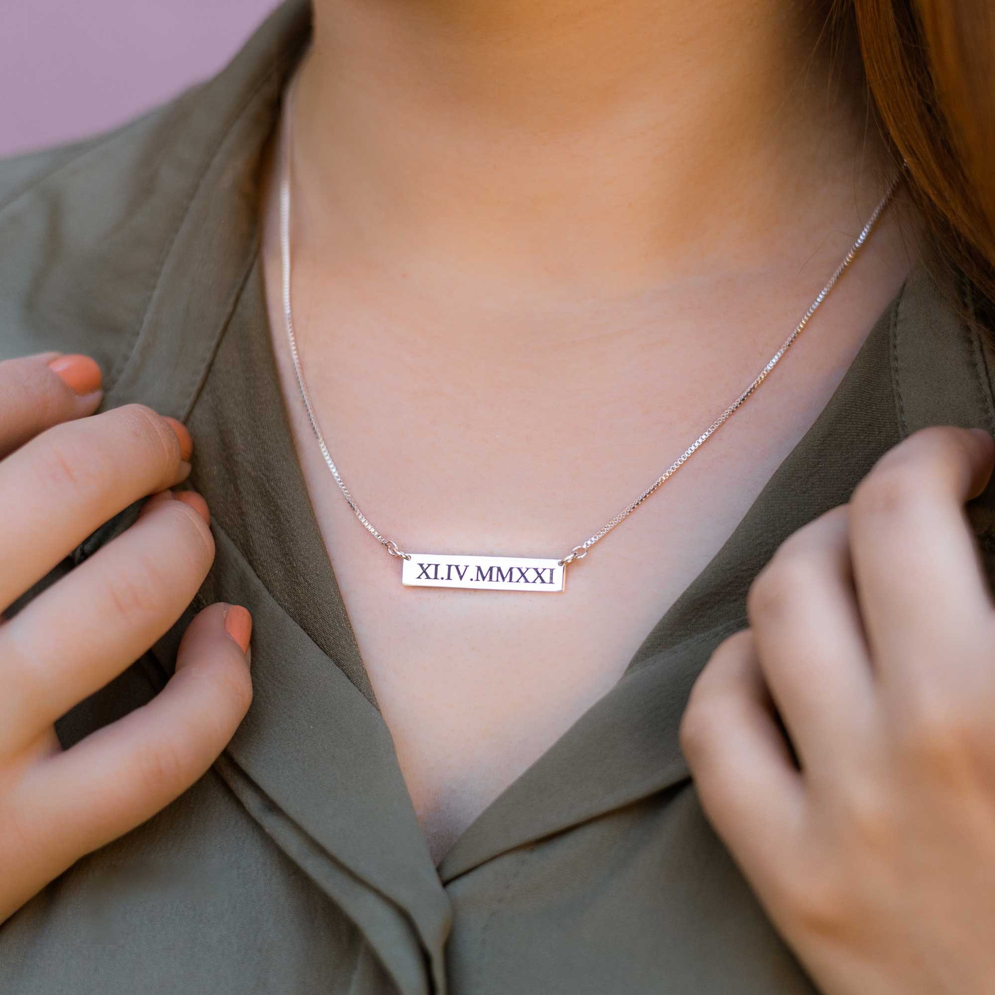 Heather Hawkins - Fine Diamond Bar Necklace - Customizable