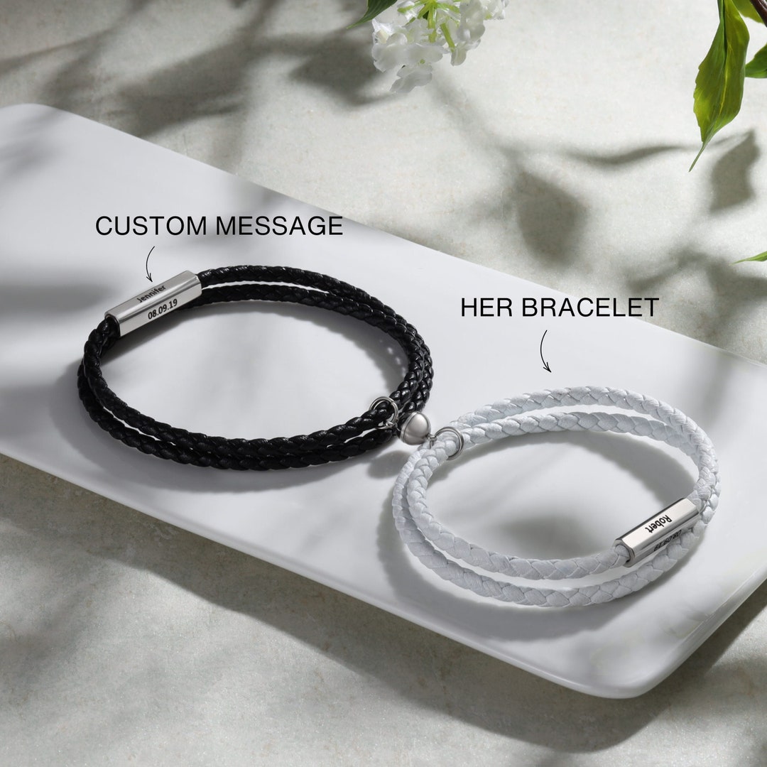Couple Bracelets, Personalized His and Hers Bracelet Set — free download