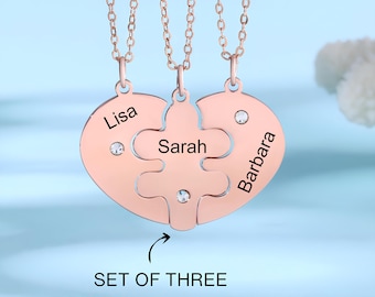 Collar De Mejor Amigos Para 2 Pulseras Con Dij De Corazón De Rompecabezas Para Amigos, Brazalet Dorados De Amistad Para Siempre, Conjunto De Regalo De Joyería De 879,17 € | DHgate