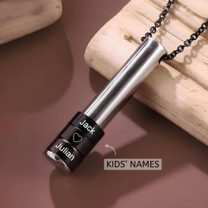 Collar grabado para hombres, regalo para papá, novio, esposo, día del padre, collar con nombre para hombres, colgante personalizado con nombres de niños