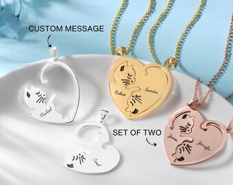 Collana Gatto 3D Per Donne - Ciondolo Carino In Lega, Catena 52 Cm, Regalo Per Amanti Gatti In Scatola E Borsa Di Velluto