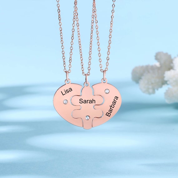 Best Friends Forever Necklace - Matching BFF Necklaces for 3