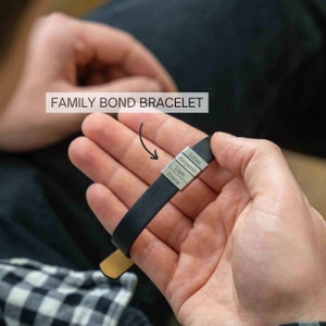 Pulsera de cuero para hombre: pulsera con nombre grabado personalizado, regalo personalizado para esposo, novio o papá, ideal para el Día del Padre.