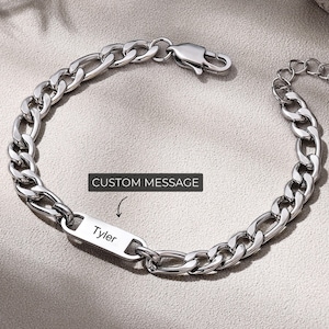 Pulsera grabada para papá con nombres de niños, pulsera personalizada con nombre de familia, regalo de joyería para hombre personalizado para papá, esposo, abuelo, brazalete de 1 a 5 cuentas