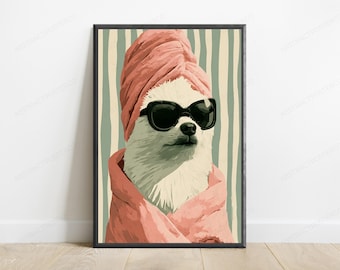 Cool Bearded Man Sunglasses Pop Art Print | Retro Portrait Wall Art | Trendy Home Decor | Digital Download A3 A2 A1