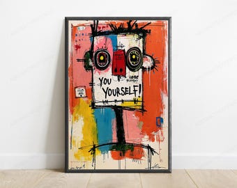 Lose Yourself Street Art Print | Bold Graffiti Wall Art | Modern Urban Pop Art Decor | Digital Download A3 A2 A1