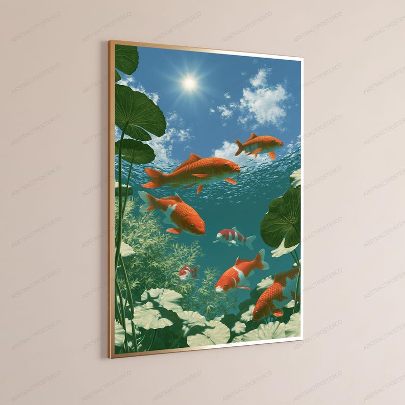 Underwater Ocean Art Print | Colourful Sea Life Wall Art | Aquatic Decor | Digital Download image 3