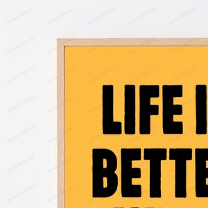 Life Is Better With Butter | Motivational Typography Print | Minimalist Wall Art | Food Lover Quote zdjęcie 2