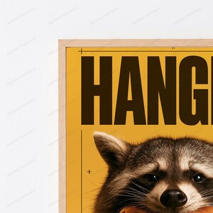 Hangry Raccoon Hot Dog Pop Art Print | Funny Animal Wall Art | Quirky Home Decor image 2