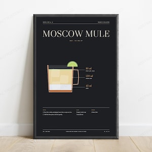 Recept voor de Moscow Mule cocktail (printversie) | Koperen Mule beker | Minimalistische barkunst