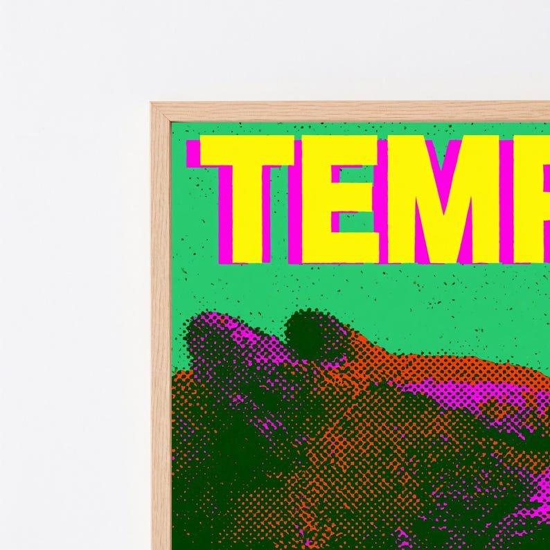 Neon Tempo Bull Pop Art Print | Vibrant Animal Wall Art | Minimalist Home Decor | Digital Download A3 A2 A1 image 2