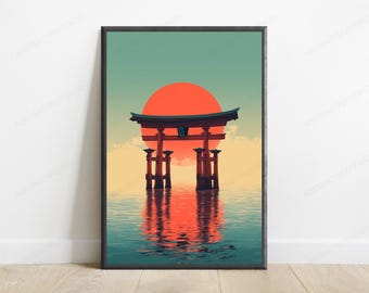 Tijger ukiyo-e-print | Japanse muurkunst in houtblokstijl (digitale download)