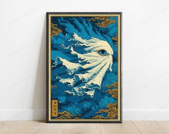 Ittan-Momen Japanese Cloth Spirit Print | Yokai Folklore Wall Art (Digital Download)