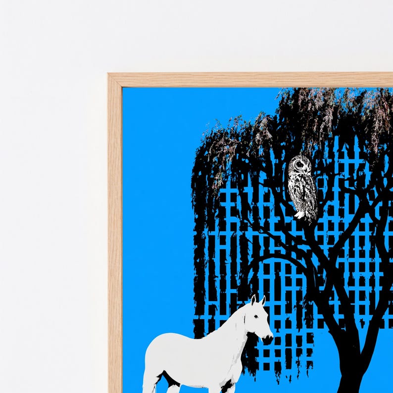 Magical Garden Animals Wall Art | Minimalist Nature Print | Wildlife Illustration Home Decor | Digital Download A3 A2 A1 image 8