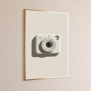 Minimalist Instant Camera Print | Retro Photography Wall Art | Modern Home Decor | Digital Download A3 A2 A1 image 9