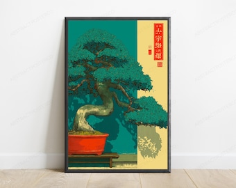 Japanese Botanical Art Print | Vintage Floral Wall Poster (Digital Download)