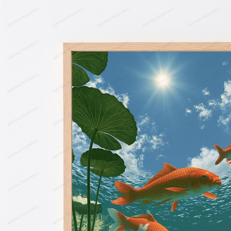 Underwater Ocean Art Print | Colourful Sea Life Wall Art | Aquatic Decor | Digital Download image 2