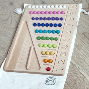 Montessori Number Counting Board -Tracing Board