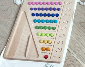 Montessori Number Counting Board -Tracing Board