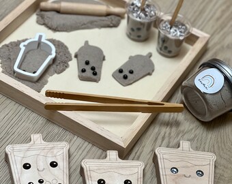 Boba Sensory Bin - Moldable sand - Boba Block Toy
