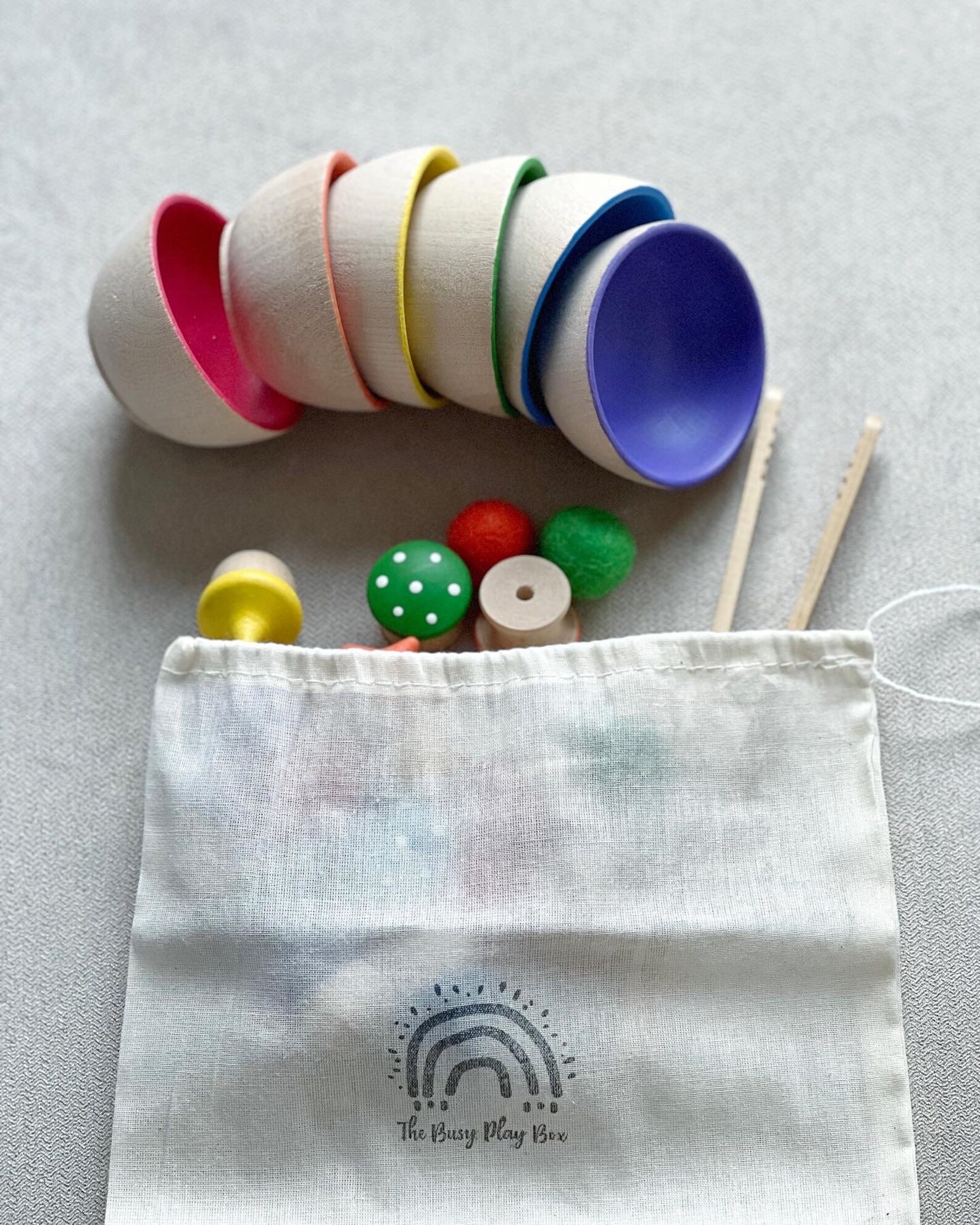 Rainbow Sorting Set Montessorisorting Activity Etsy