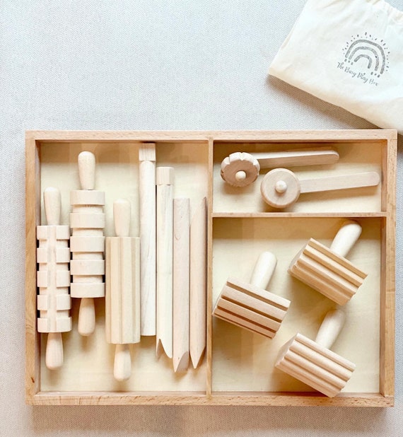Wood play hotsell dough tools