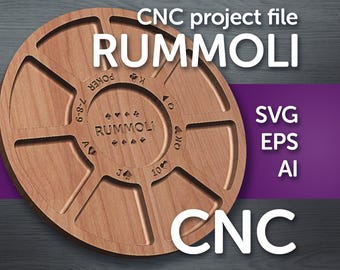Planche de rummoli - Plans CNC - fichier à téléchargement numérique - SVG - EPS - modèle - soirée jeux en famille