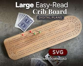 Tablero de cuna - Grande y de fácil lectura - Plano de descarga digital SVG
