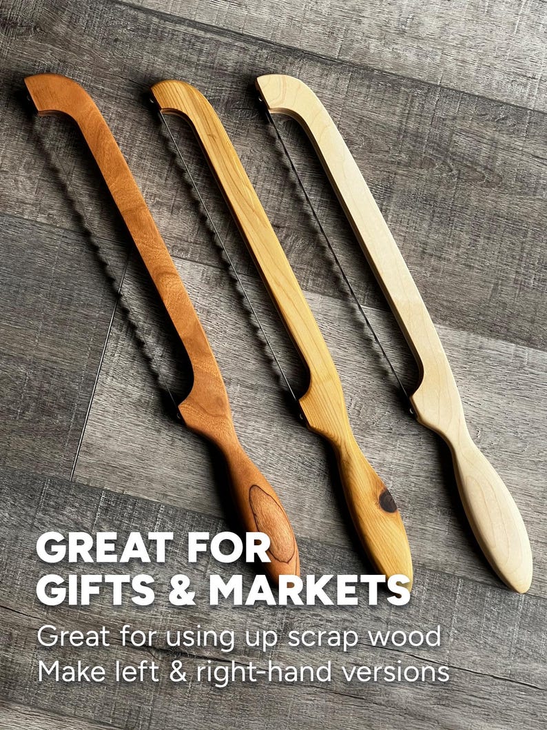 May include: Three wooden hand saws with a black saw blade. The saws are made of different types of wood, including cherry, maple, and walnut.  GREAT FOR GIFTS & MARKETS. Great for using up scrap wood. Make left & right-hand versions.
