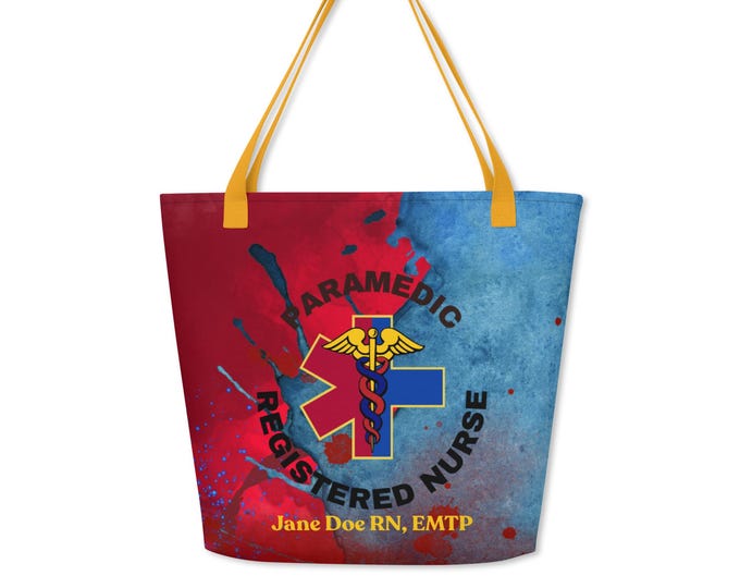 Personalized Nurse Medic Large Tote Bag