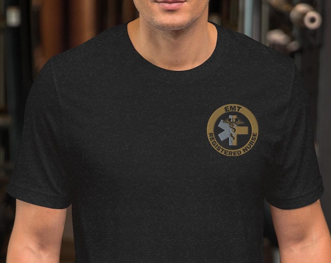 EMT RN Embroidered Camo T-Shirt