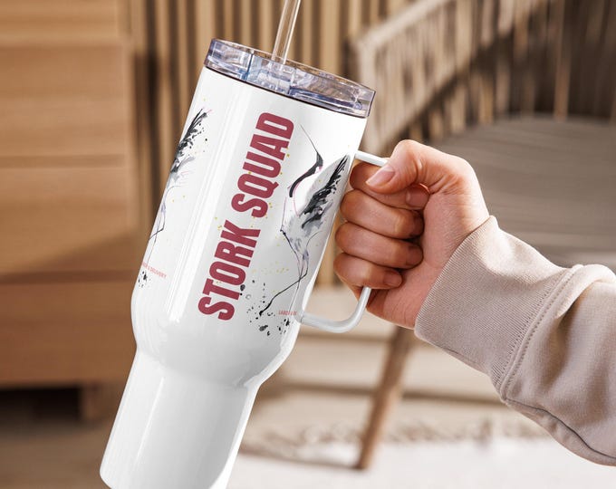 Storke Squad, Travel mug with a handle