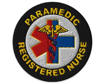 Iron-On Paramedic Registered Nurse Embroidered patch