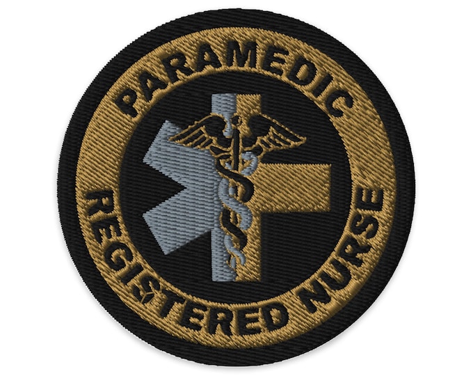 Subdued Paramedic Registered Nurse Embroidered patch