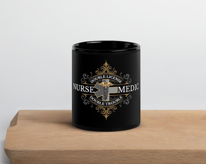Nurse Medic Mug, "Double License Double Trouble,"