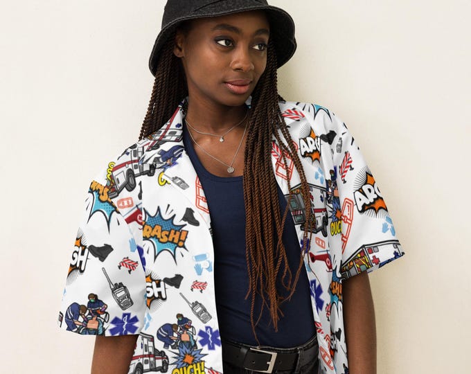 Fun EMS Comic button shirt