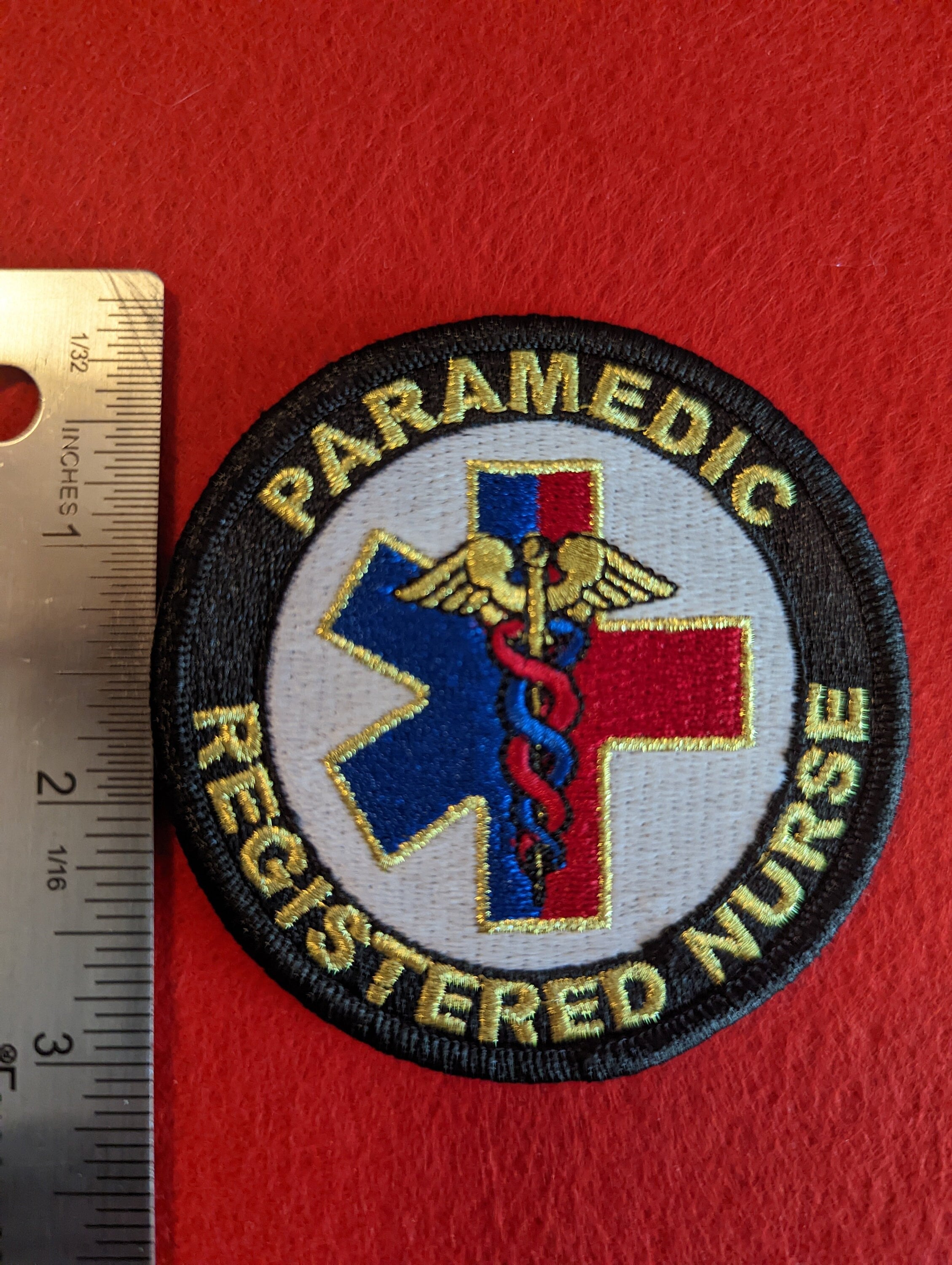 Medic Patch EMS EMT Paramedic Medic, White Line Patch, Embroidered