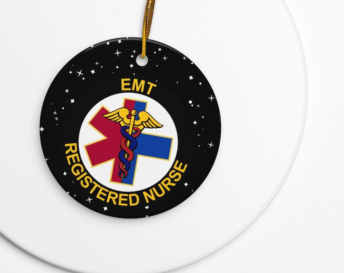 OG EMT RN Ceramic ornament
