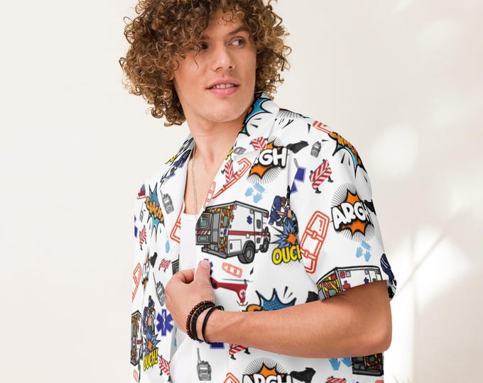 Fun EMS Comic button shirt