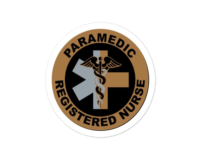Subdued Paramedic RN Kiss-cut vinyl decal