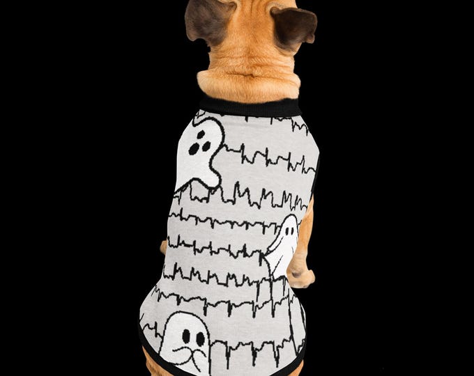 Tombstones and Ghosts Knitted pet sweater
