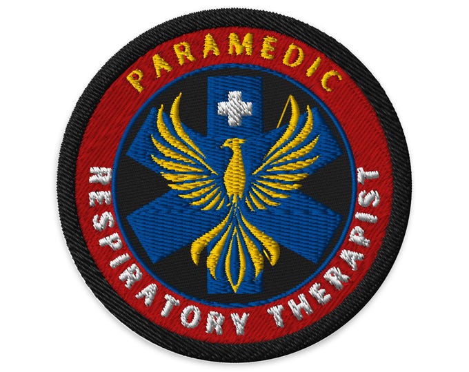 Paramedic Respiratory Therapist Embroidered patch