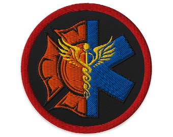 Iron-On FIRE EMS Embroidered patch