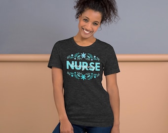 Floral Emergency Nurse Shirt